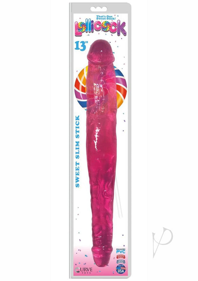 Lollicock Sweet Slim Stick Double Dong 13in - Cherry