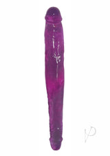 Lollicock Sweet Slim Stick Double Dildo 13in - Grape