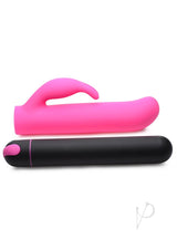 Bang! XL Bullet and Rabbit Silicone Sleeve Set - Pink/Black