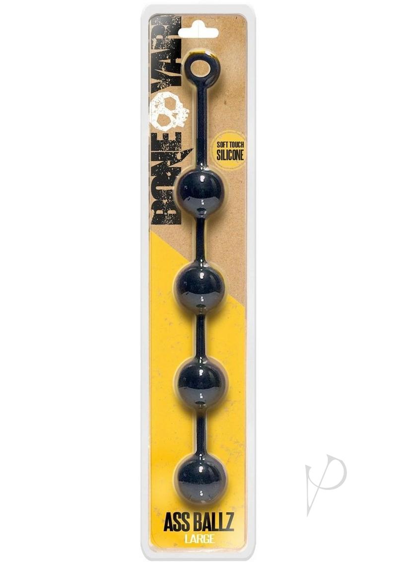 Boneyard Ass Ballz Silicone Anal Beads Large - Black