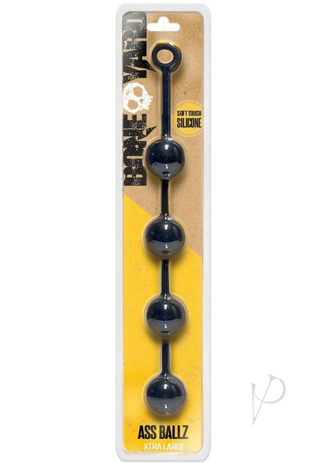 Boneyard Ass Ballz Silicone Anal Beads XLarge - Black