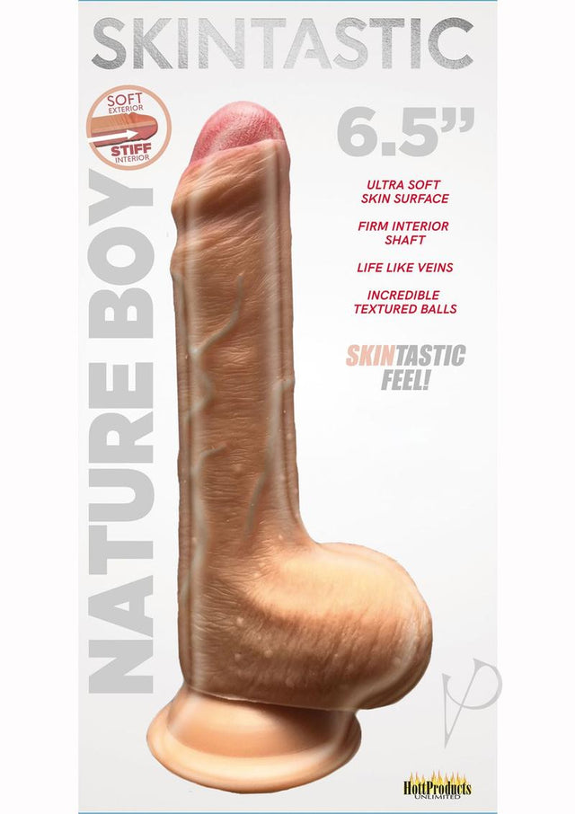 Skinsations Nature Boy Silicone Dildo 6.5in - Vanilla