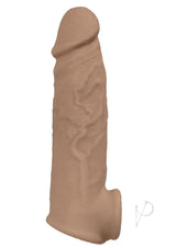 Natural Realskin Vibrating Penis Xtender - Chocolate