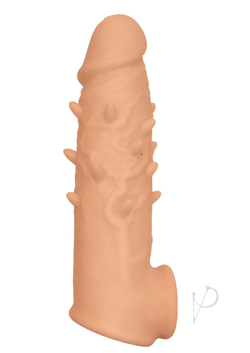 Natural Realskin Spiked Vibrating Penis Xtender - Vanilla