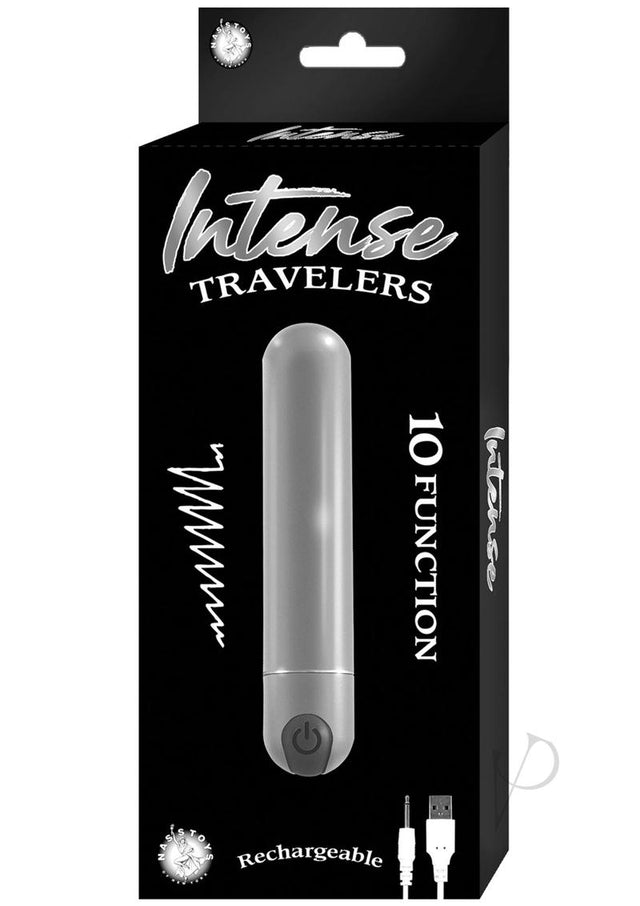 Intense Travelers Aluminum Rechargeable Vibrator - Silver