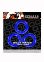 Oxballs Willy Rings Cock Rings (3 pack) - Blue