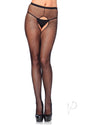 Leg Avenue Crotchless Fishnet Pantyhose - O/S - Black
