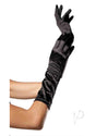 Leg Avenue Elbow Length Satin Gloves - O/S - Black