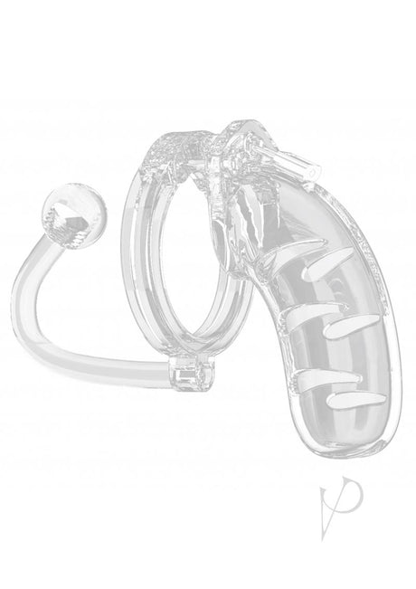 ManCage Model 11 Chastity Cage with Plug 4.5in - Clear