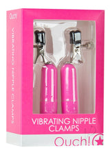 Ouch! Vibrating Nipple Clamps - Pink