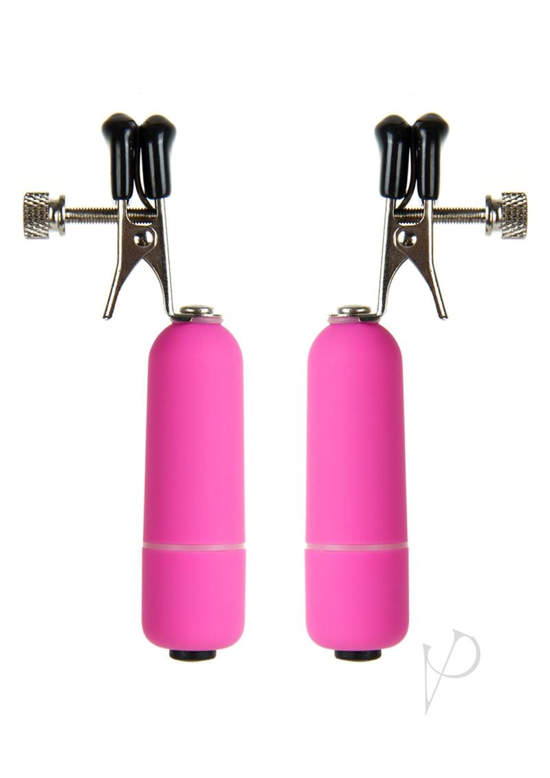 Ouch! Vibrating Nipple Clamps - Pink