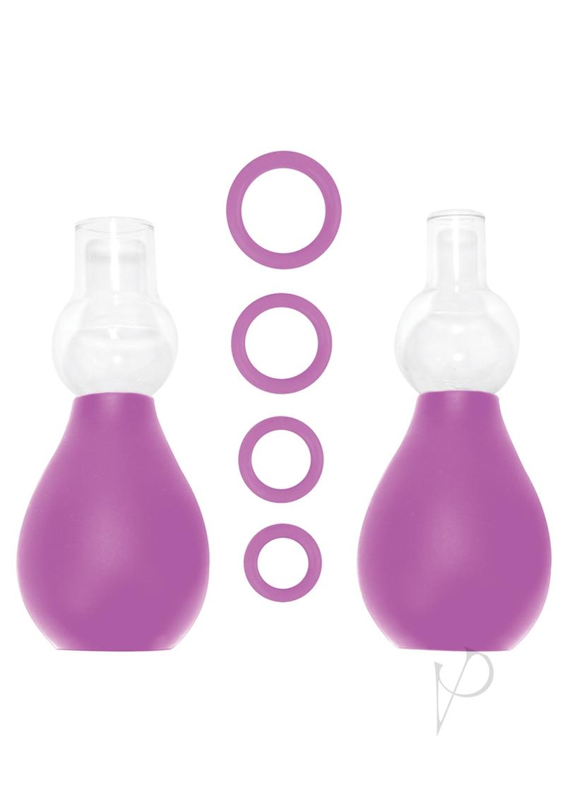 Ouch! Nipple Erector Pump Set - Purple