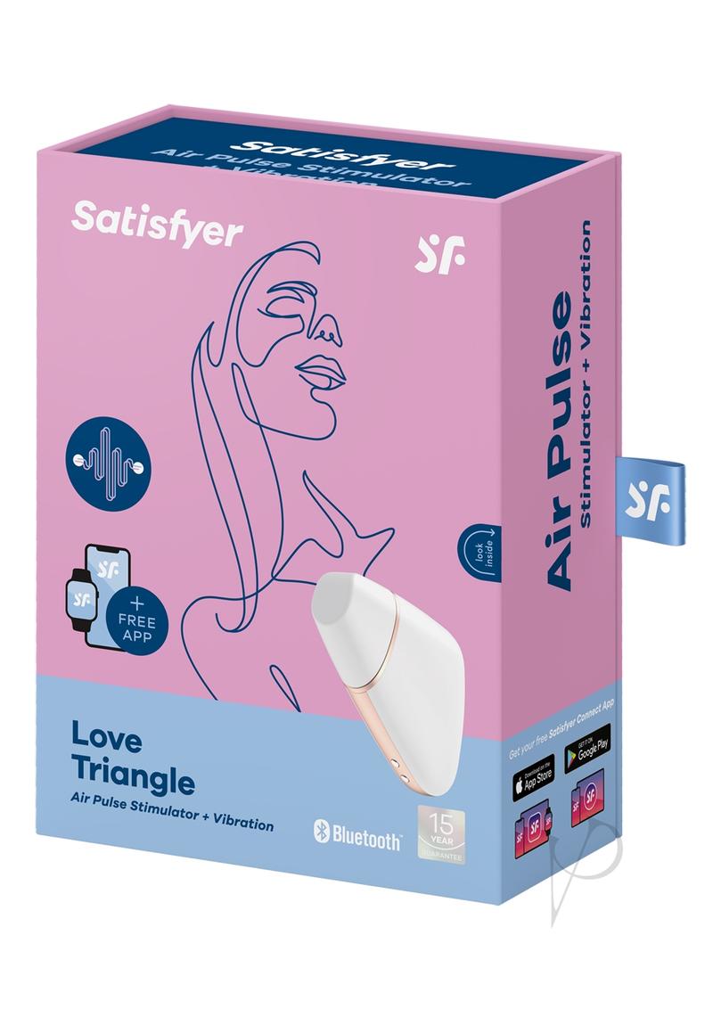 Satisfyer Love Triangle Rechargeable Silicone Clitoral Stimulator - White