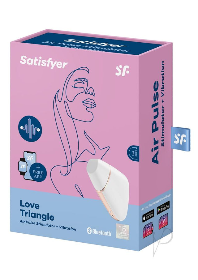 Satisfyer Love Triangle Rechargeable Silicone Clitoral Stimulator - White