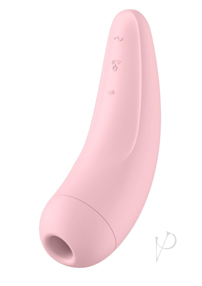 Satisfyer Curvy 2+ Rechargeable Silicone Clitoral Stimulator - Pink