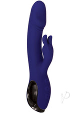 Bunny Buddy Rechargeable Silicone Dual Vibrator with Clitoral Stimulator - Purple