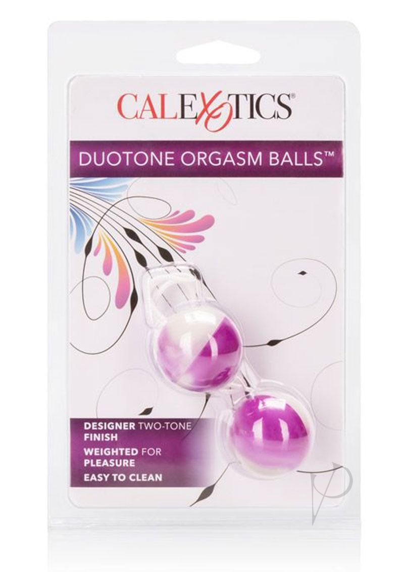 Duotone Orgasm Kegel Balls - Purple/White