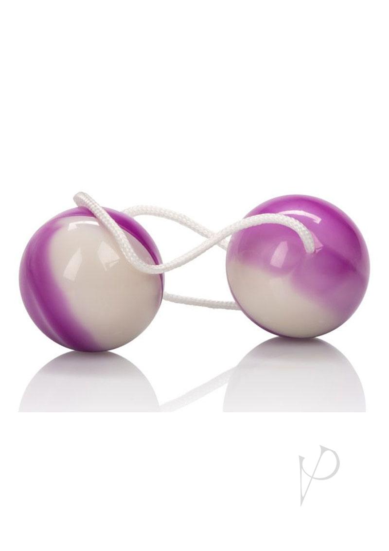 Duotone Orgasm Kegel Balls - Purple/White