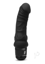 Powercocks Silicone Rechargeable Realistic Vibrator 6in - Black