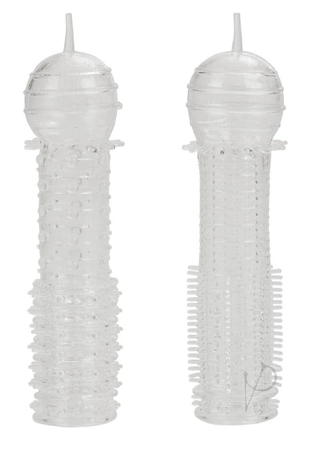 Senso Dual Pleasure Penis Sleeve (2 Pack) - Clear