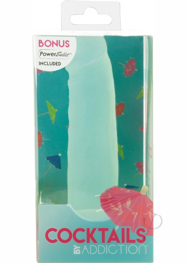 Addiction Cocktails Vibrating Silicone Dildo 5.5in - Mint Mojito