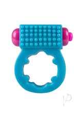 Rock Candy Sugar Grinder Vibrating Cock Ring - Blue