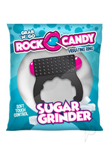 Rock Candy Sugar Grinder Vibrating Cock Ring - Black