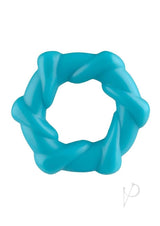 Rock Candy Taffy Twist Cock Ring - Blue