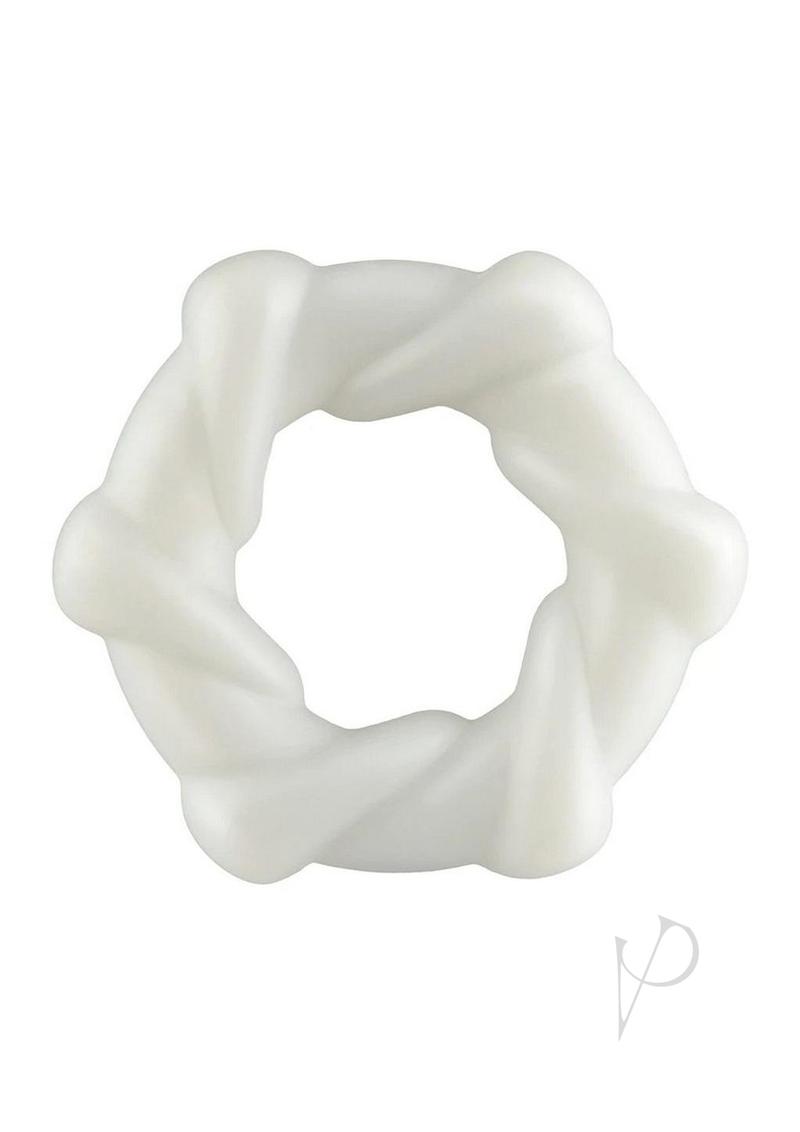 Rock Candy Taffy Twist Cock Ring - White