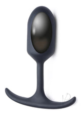 Heavy Hitters Premium Silicone Weighted Anal Plug - Medium - Black