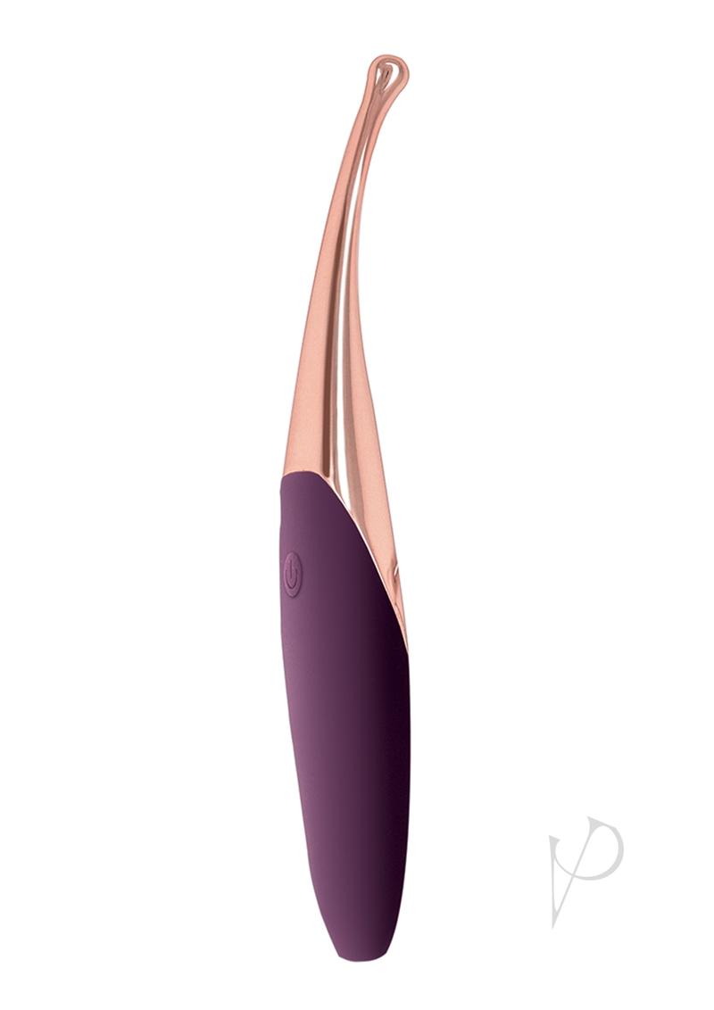 Lustful Climaxer Silicone Rechargeable Vibrator - Eggplant
