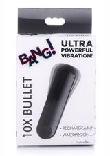 Bang! 10X Vibrating Metallic Rechargeable Bullet Vibrator - Black