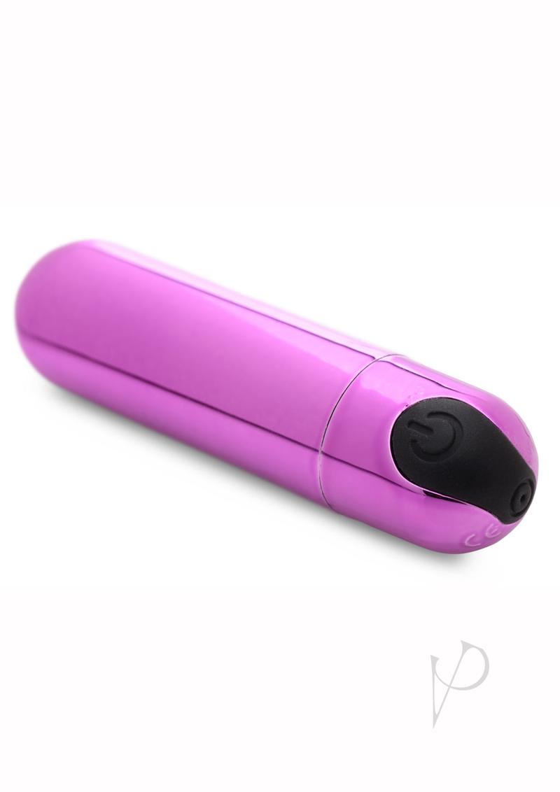 Bang! 10X Vibrating Metallic Rechargeable Bullet Vibrator - Purple