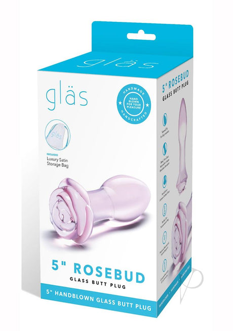 Glas Blossom Ring Glass Anal Plug - Pink