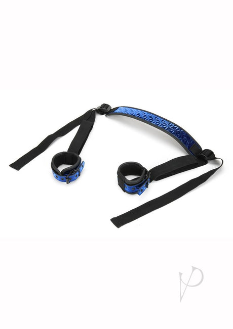 WhipSmart Deluxe Sex Sling with Ankle Restraints - Blue/Black