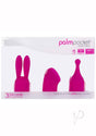 PalmPower Pocket Extended Silicone Attachments (set of 3) - Pink