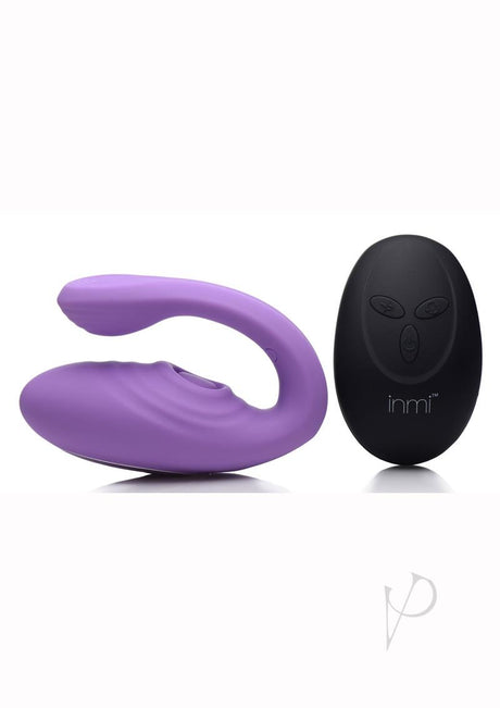 Inmi 7X Pulse Pro Pulsing Silicone Rechargeable Clit Stim Vibrator with Remote Control - Purple