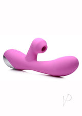 Inmi Shegasm 5 Star Rabbit Suction Come Hither Rechargeable Silicone Vibrator - Pink