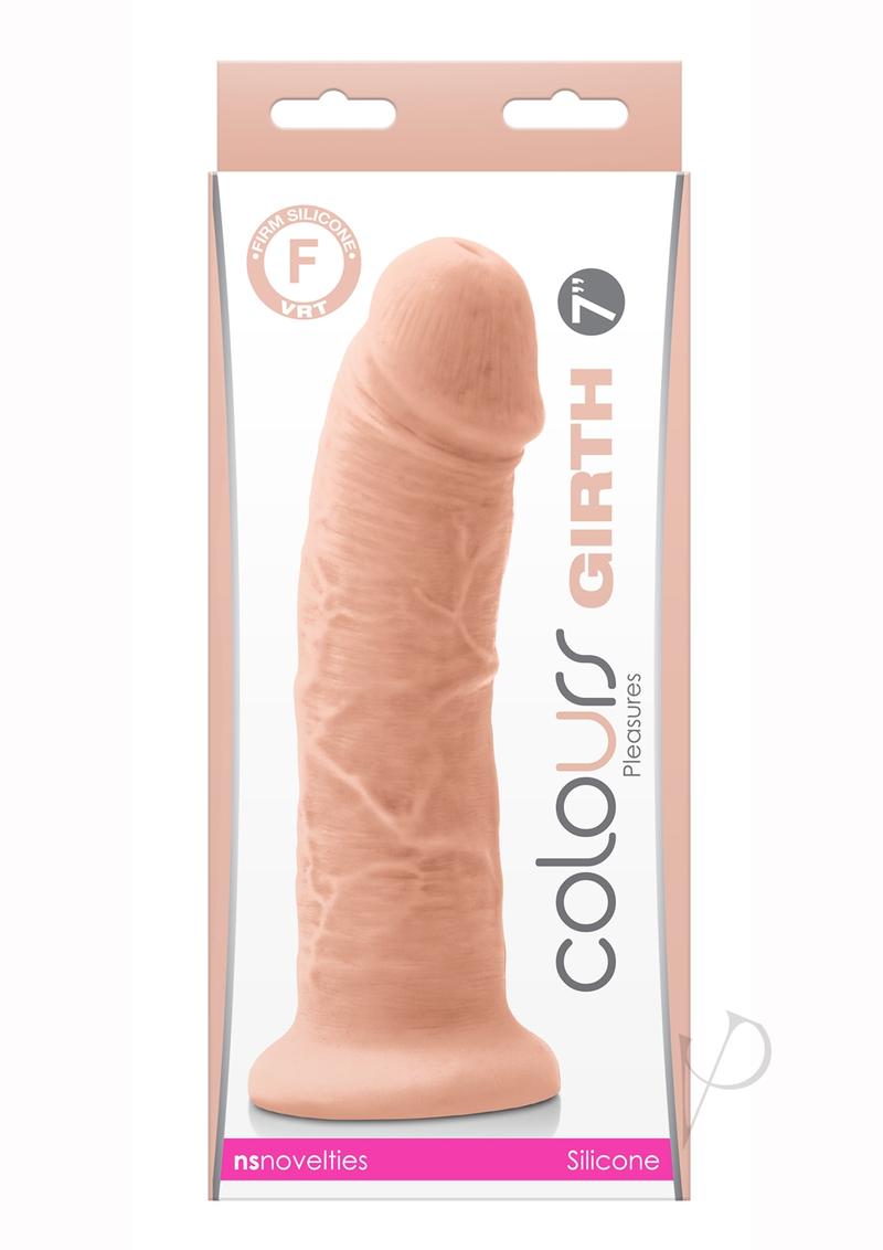 Colours Pleasures Girth Silicone Dildo 7in - Vanilla