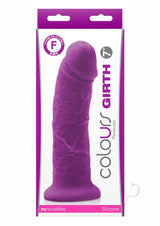 Colours Pleasures Girth Silicone Dildo 7in - Purple