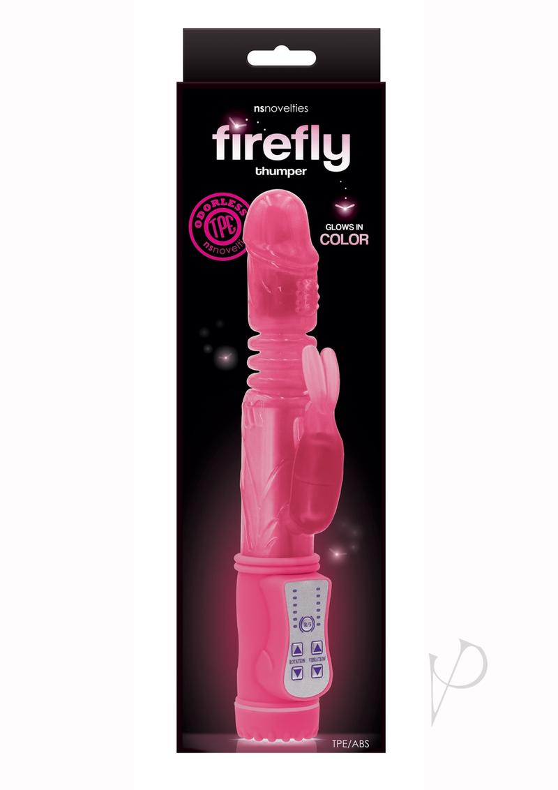 Firefly Thumper Glow In The Dark Thrusting and Rotating Rabbit - Pink