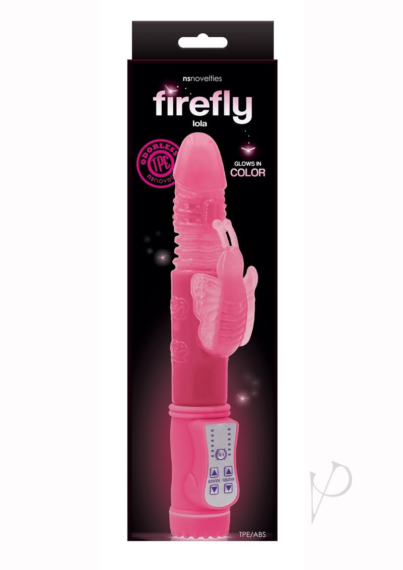 Firefly Lola Glow In The Dark Thrusting and Rotating Rabbit - Pink