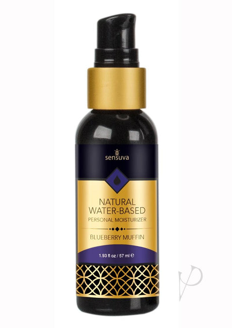 Sensuva Natural Water Based Blueberry Muffin Flavored Lubricant 2oz