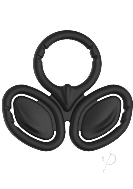 My Cockring The Triad Silicone Cock Ring and Ball Cinch - Black