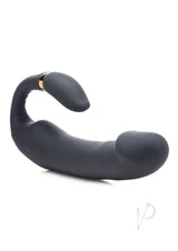 Inmi 10x Pleasure Pose Vibe with Clit Stimulator Silicone Rechargeable Vibrator - Black