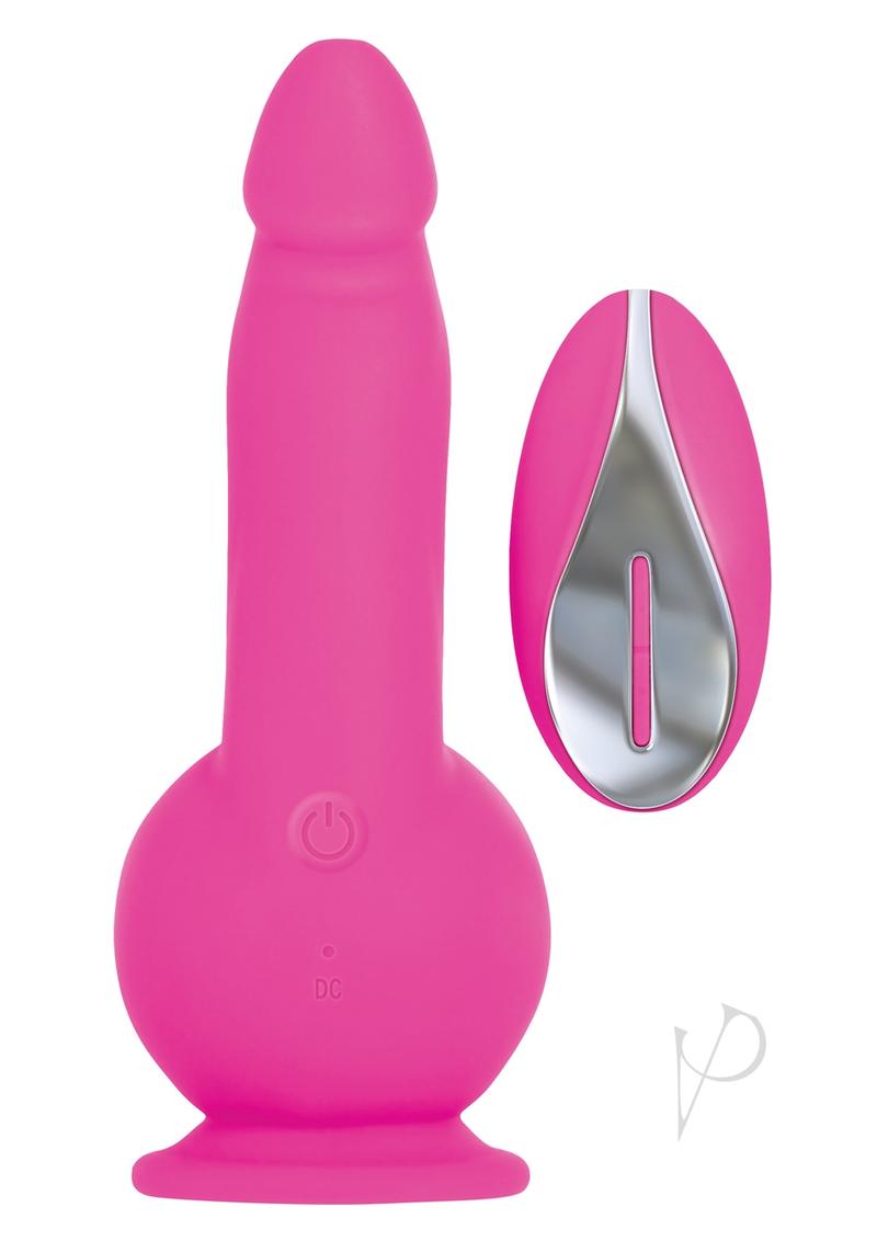 Ballistic Silicone Rechargeable Vibrator with Remote Control - Pink