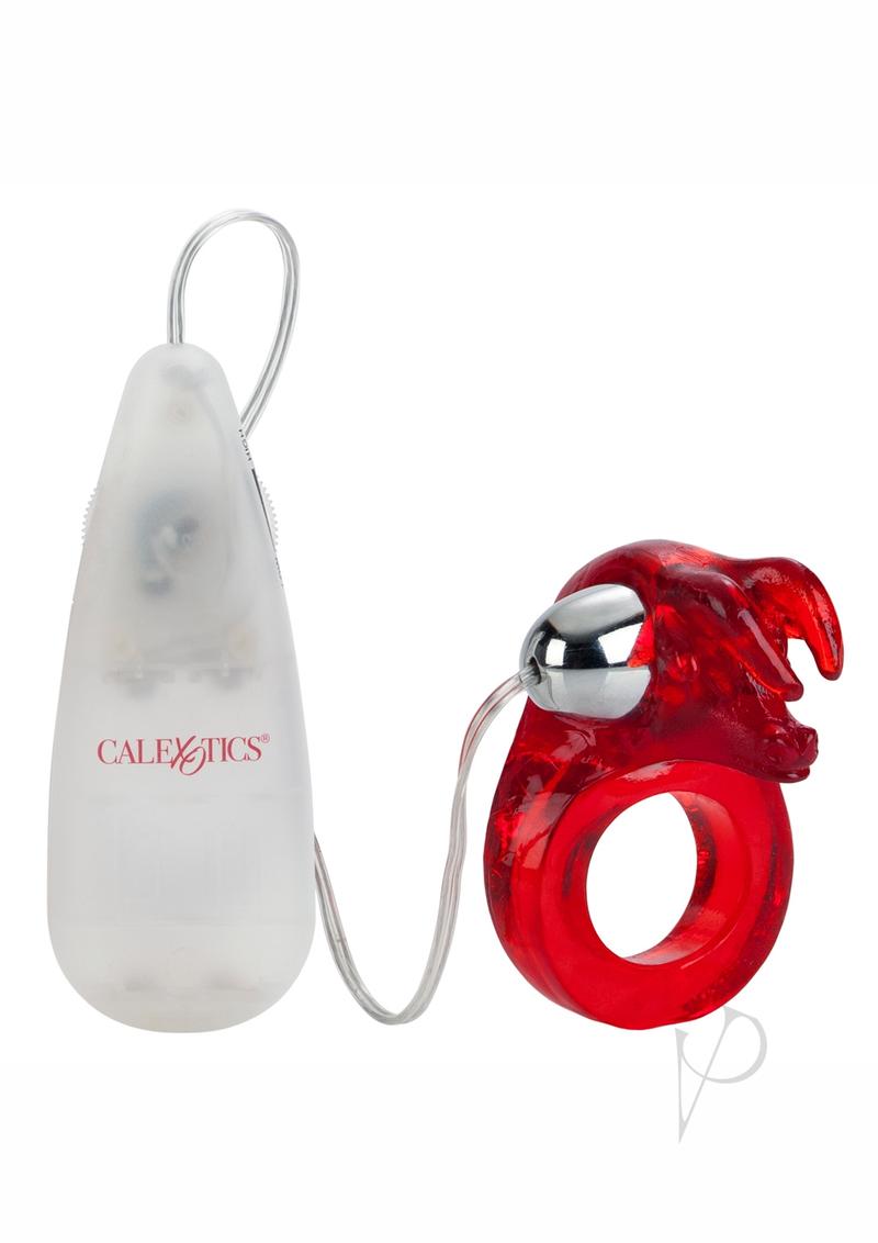 The Matador Vibrating Cock Ring with Clitoral Stimulation - Red