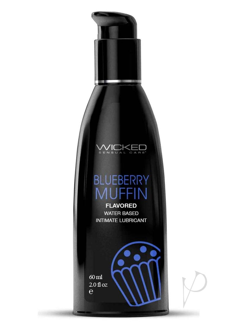 Wicked Aqua Water Based Flavored Lubricant Blueberry Muffin 2oz