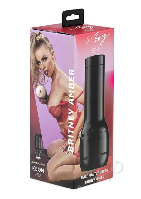 Kiiroo Feel Britney Amber Stroker Interactive Masturbator - Pussy - Black/Vanilla