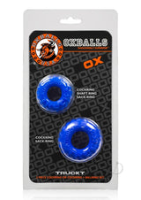 Oxballs Truckt Cock Ring (2 Pack) - Police Blue